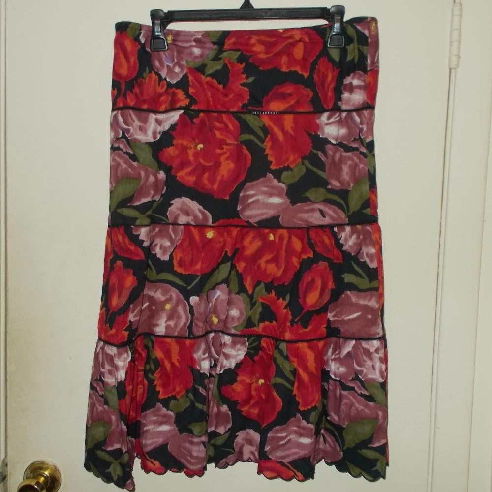 Odille (Anthropolgie) Floral Print Skirt Multi Color Size Extra Small NWT